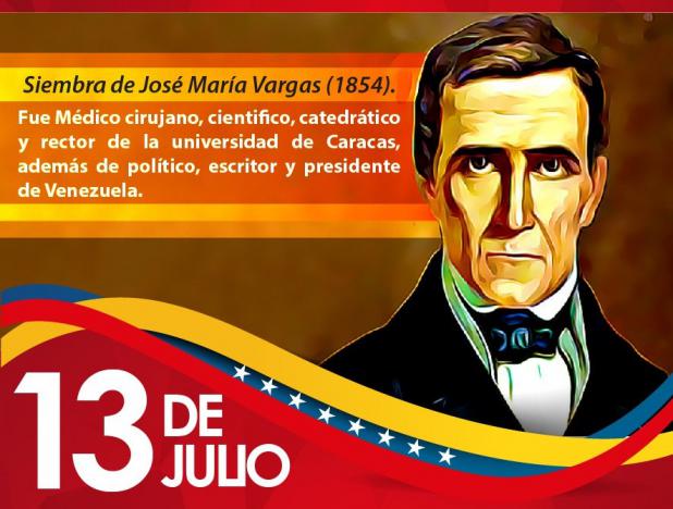 ¡EFEMÉRIDES! 13Jul Hace 164 años muere José María Vargas Noticia al