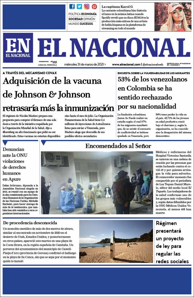 TITULARES! Estas son las portadas de los principales periódicos del país  este #31Mar - Noticia al Minuto