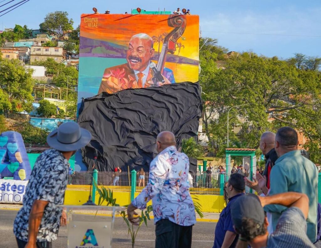 ¡SONERO DEL MUNDO! Gobernador Luis Marcano reveló mural en honor a Oscar D’ León en Puerto La Cruz