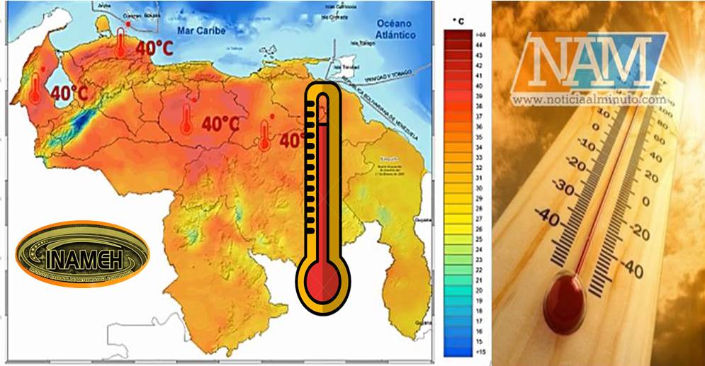 ¡EL CLIMA HOY! Se estima temperaturas máximas de 40° en Zulia, Llanos Occidentales, Azoátegui y Bolívar || Posibles precipitaciones en Amazonas, Andes, Sucre y Esequibo || #16ABR