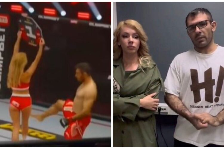 ¡ACTITUD DEPLORABLE! Suspenden de por vida al luchador Ali Heibati por patear a una mujer en el ring