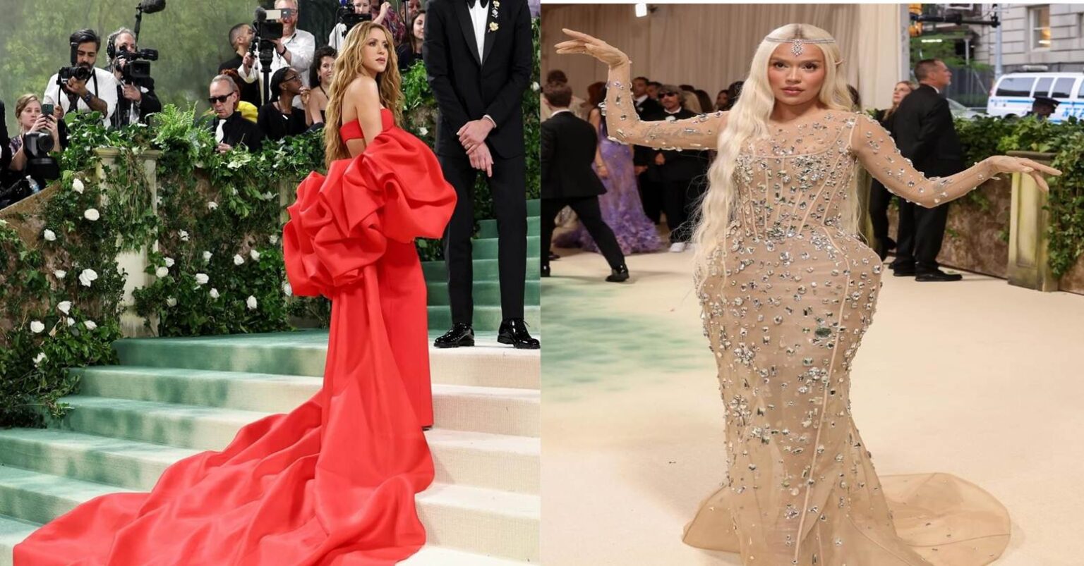 ¡DESLUMBRAN EL EVENTO! Shakira y Karol G hacen su primera aparición en la MET Gala 2024