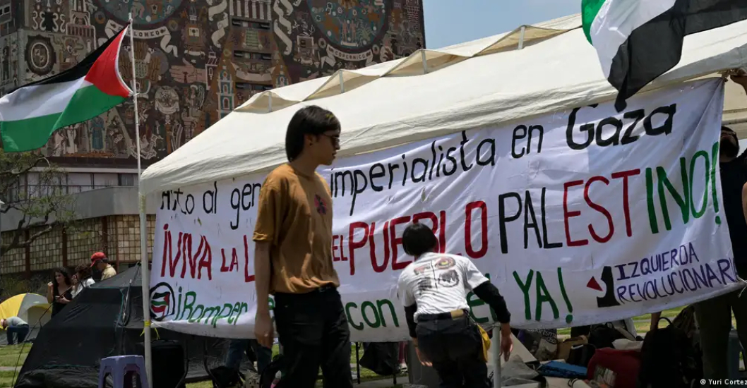 ¡PROTESTA UNIVERSITARIA SE PROPAGA A LATINOAMERICA! México: Estudiantes acampan en la UNAM en apoyo a Gaza