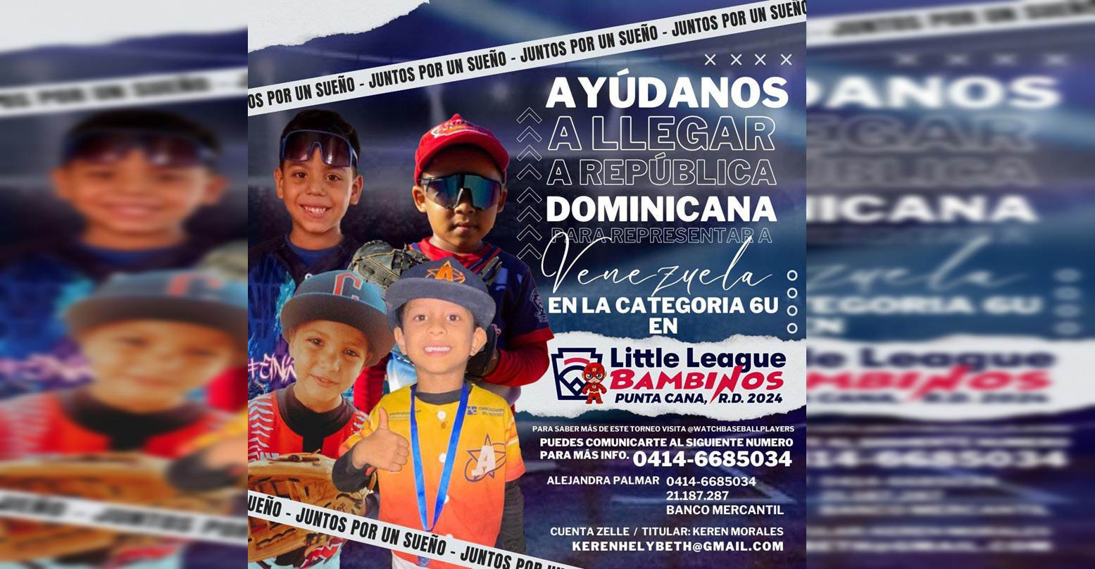 ¡JUNTOS POR UN SUEÑO! Estos niños necesitan tu apoyo para representar a Venezuela en un torneo internacional de béisbol