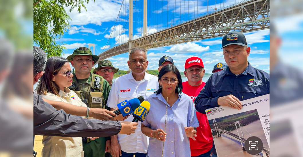 ¡DENUNCIA ACCIÓN VIOLENTA! Vicepresidenta Rodríguez devela plan para derribar el Puente de Angostura