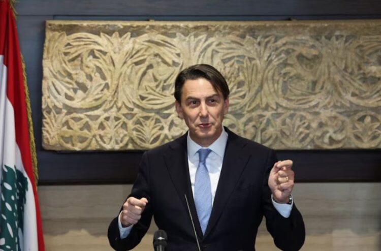 El enviado especial de Estados Unidos, Amos Hochstein, en una rueda de prensa en Beirut, Líbano
