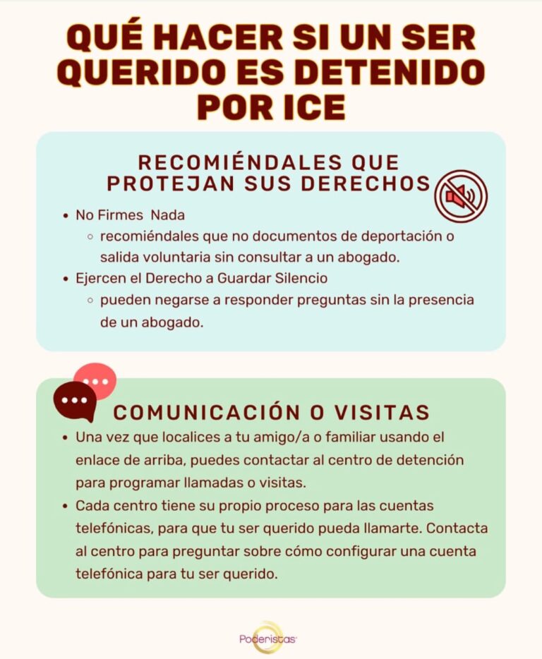 ¡GUÍA DE RECURSOS! Esto hay que hacer si eres detenido por ICE ...