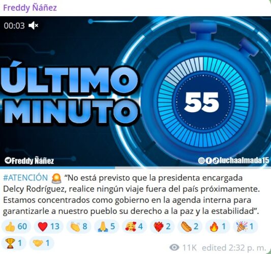 Captura desde Telegram