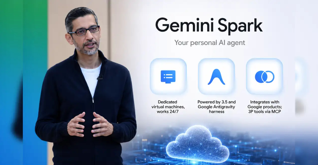 Sundar Pichai presenta Gemini Spark: agente personal de IA 24/7 desde la nube tras el Google I/O 2026