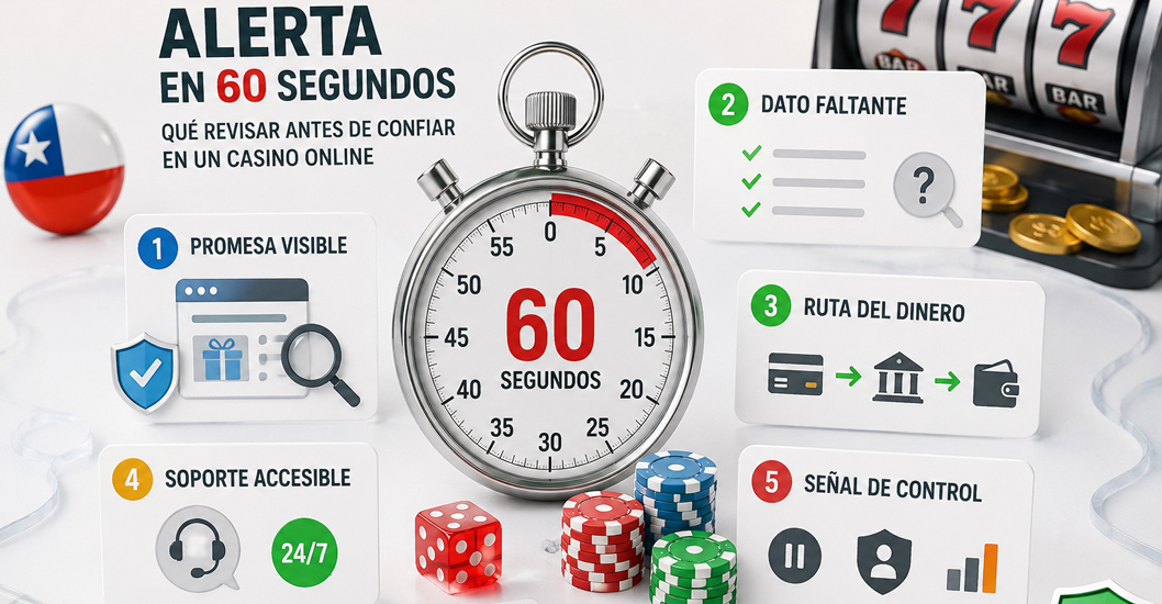 Alerta en 60 segundos: qué revisar antes de confiar en un casino online