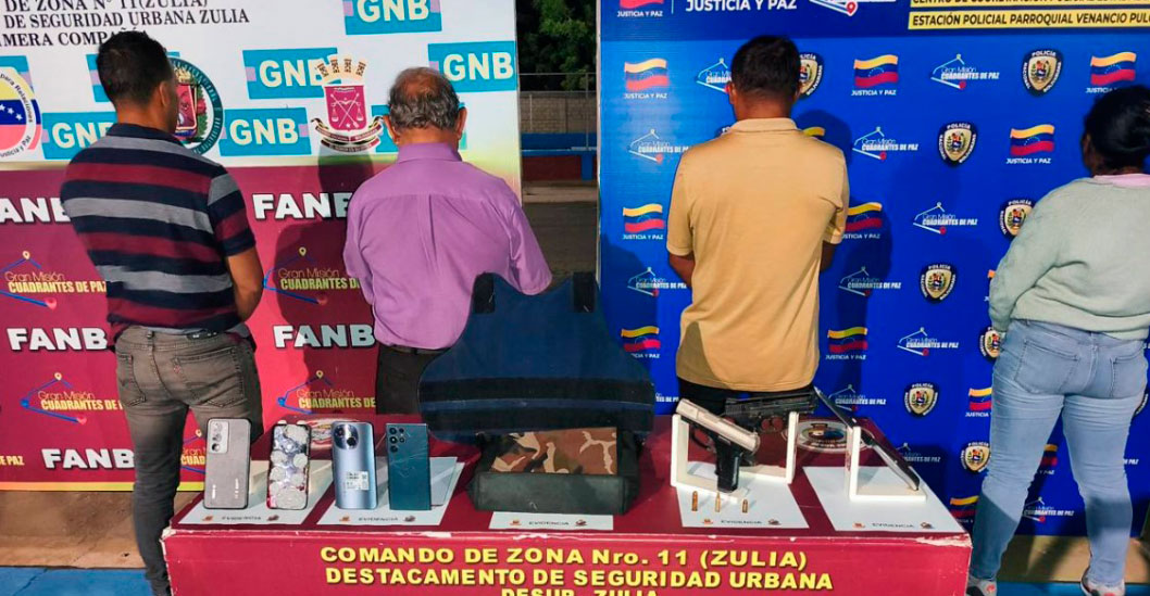 ¡SIN SEGURIDAD NO HAY TURISMO! Desur y Policía Turística de la PNB desmantelan grupo delictivo con armas falsas y municiones en Maracaibo