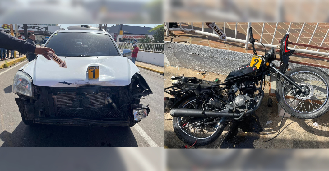 ¡APRESAN A CONDUCTOR DE CAMIONETA! Muere motorizado en choque ocurrido en la avenida Bella Vista