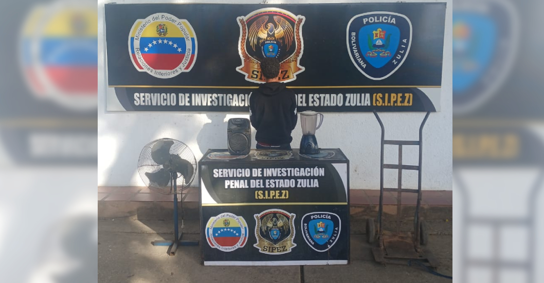 ¡RECUPERA PARTE DE LO SUSTRAÍDO DE UNA VIVIENDA! SIPEZ captura a un hombre por hurto en Maracaibo