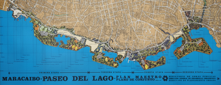 Primera visión del Plan Maestro del Paseo del Lago - Ministerio de Obras Públicas. (1976).