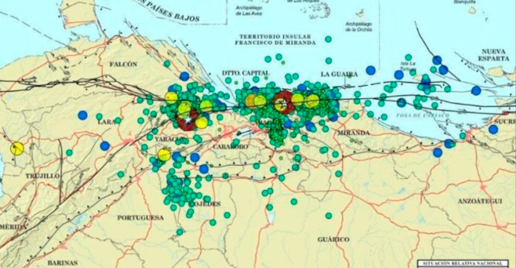 ¡SIN TREGUA EN SUCRE Y CARACAS! Más de 118 sismos se han registrado en Venezuela durante esta semana, según Funvisis