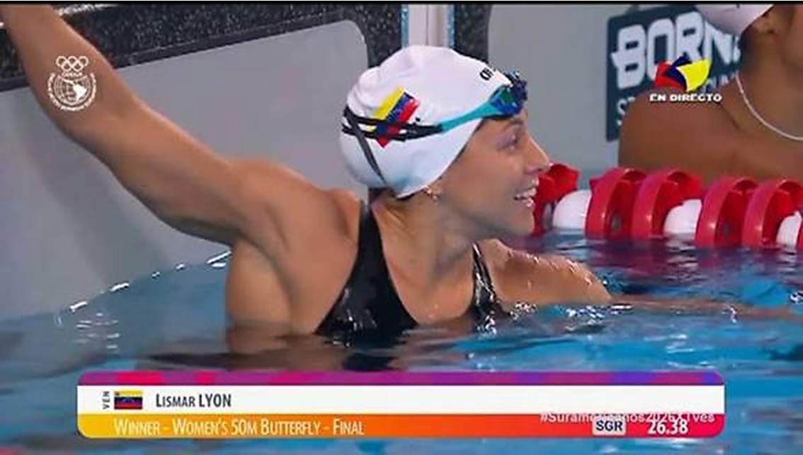 ¡PONE EL ‘GLORIA AL BRAVO PUEBLO’ A SONAR EN SANTA FE! Lluvia de récord y baño de oro para nadadora criolla Lismar Lyon || Suramericanos 2026