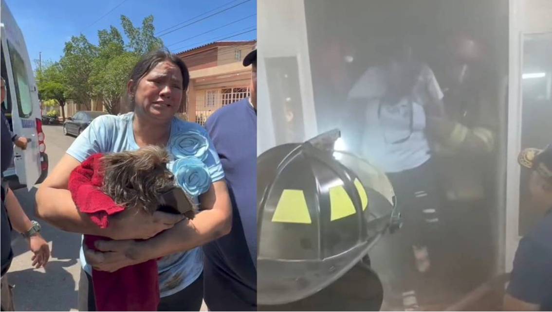 ¡SE INCENDIA UNA CASA TRAS FALLA ELÉCTRICA! Los ‘Tragahumo’ rescatan a dos mujeres y su mascota || Maracaibo || Video