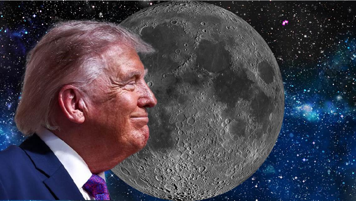 ¡MIENTRAS HAYA QUIÉN LOS COMA, TRUMP SIGUE METIENDO CASQUILLO! Ahora dice que la luna le pertenece a Estados Unidos y desata reacciones