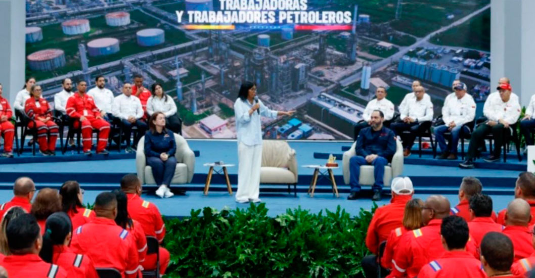 ¡ENCUENTRO EN LA CAPITAL! Delcy Rodríguez se reúne con la fuerza obrera de Pdvsa para evaluar metas