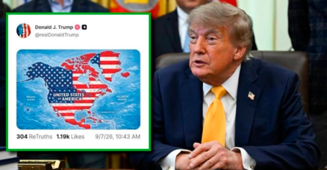 ¡»JAMÁS SEREMOS COLONIA»! Cuba, México e Islandia responden a mapa publicado por Trump