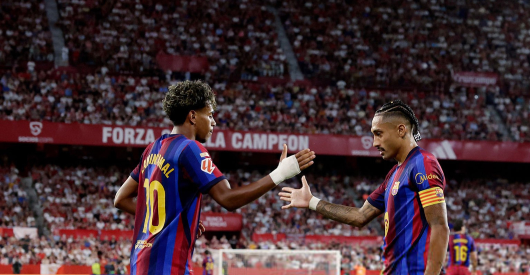 ¡RAPHINHA DE OTRO PLANETA! Triplete del brasileño lidera la remontada 3-1 del Barça ante el Sevilla