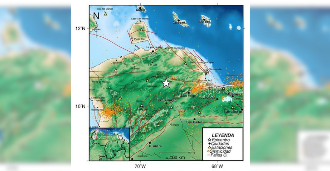¡NOCHE MOVIDA EN CHURUGUARA! Funvisis reporta sismos de magnitud 3.8 y 2.8 al sureste de Falcón