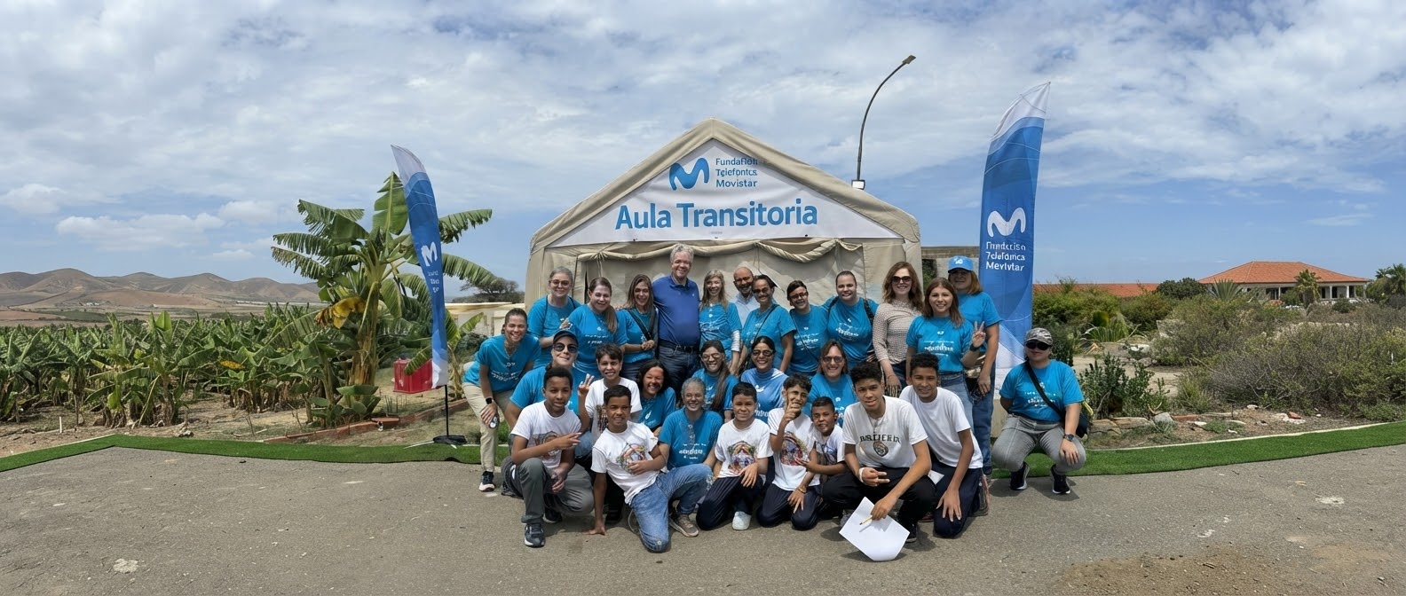 Movistar apoya la continuidad educativa de 140 niños con un Aula Transitoria en La Guaira