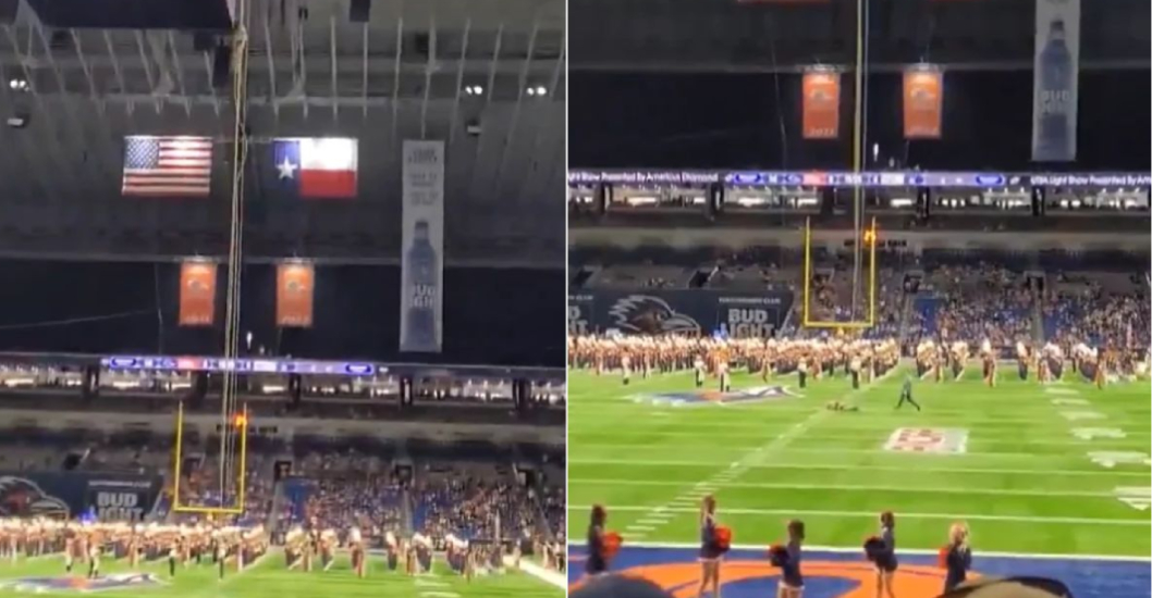 ¡ESPECTÁCULO FATAL! Muere miembro de Fuerza Aérea de EEUU tras caer de 45 metros en show previo a juego de fútbol americano