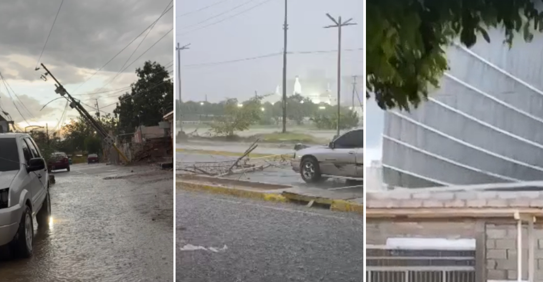¡REPORTES CIUDADANOS DEL VENDAVAL! Techos volados, antena caída y postes debilitados entre lo que dejó la tormenta en Maracaibo y San Francisco