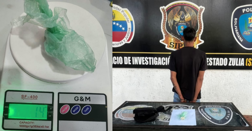 ¡TENÍA ABIERTA UNA INVESTIGACIÓN POR POSESIÓN DE DROGAS! SIPEZ lo atrapa con 14 gramos de presunta cocaína