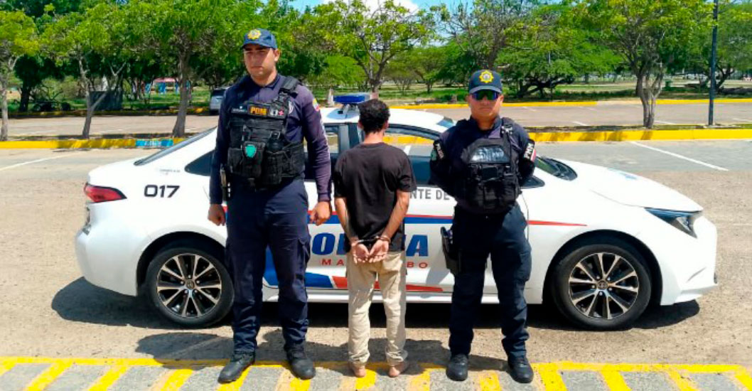¡DANTESCO ATAQUE EN SANTA LUCÍA! Polimaracaibo captura a un sujeto que le propinó golpiza a su madre