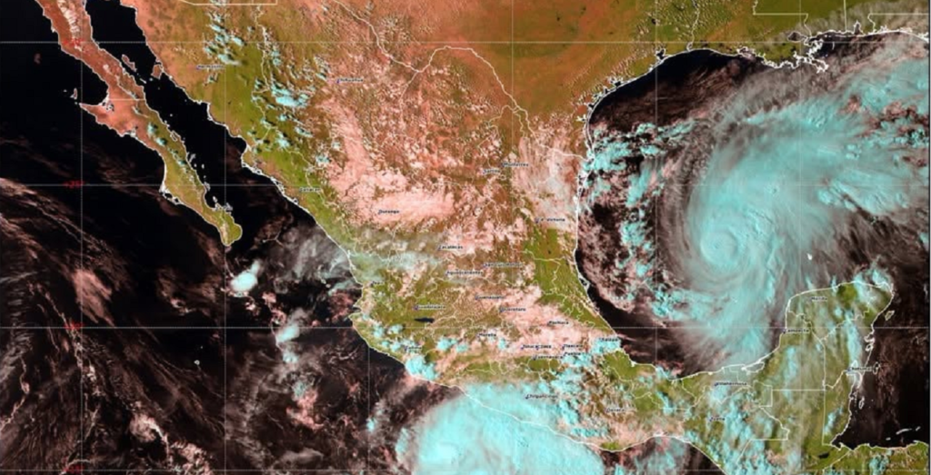 ¡MANTIENE ALERTA POR LLUVIAS EN PACÍFICO MEXICANO! Huracán Simón se debilita a categoría 2